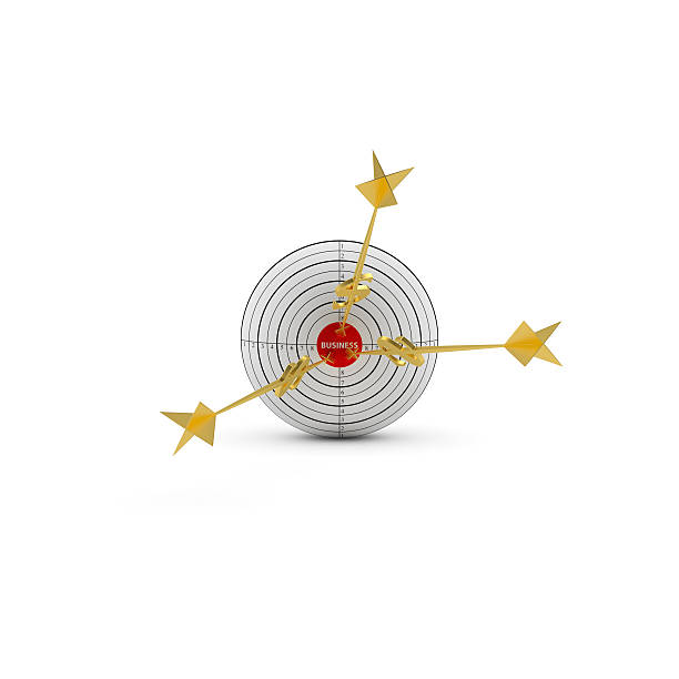 istock Business sphere. Goal. Golden arrow - dollar 478054124