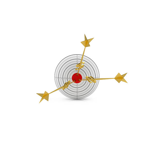 istock Business sphere. Goal. Golden arrow - dollar 478054128
