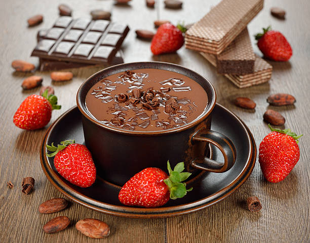 istock Hot chocolate and strawberry 478055585