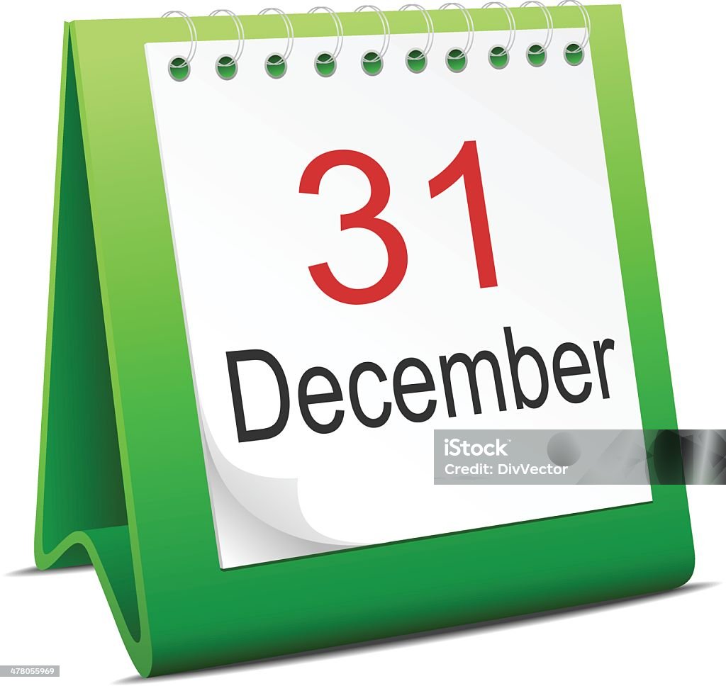 31 de Dezembro - Royalty-free Calendário arte vetorial