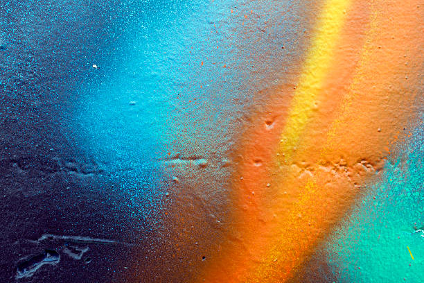 graffiti-wand - orange wall textured paint stock-fotos und bilder