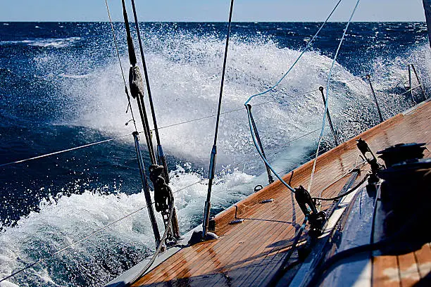 sailboat in the open sea