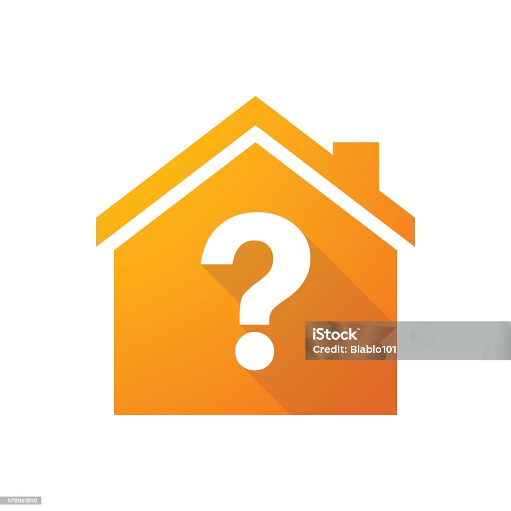 Biểu Tượng Ngôi Nhà Màu Cam Với Dấu Chấm Hỏi Hình minh họa Sẵn có ...