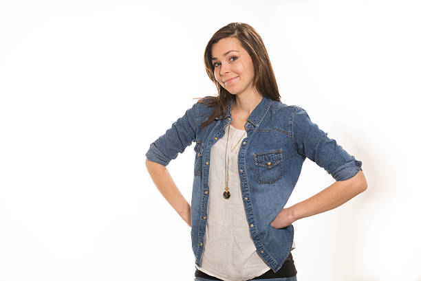 istock smiling girl on white background 478063307