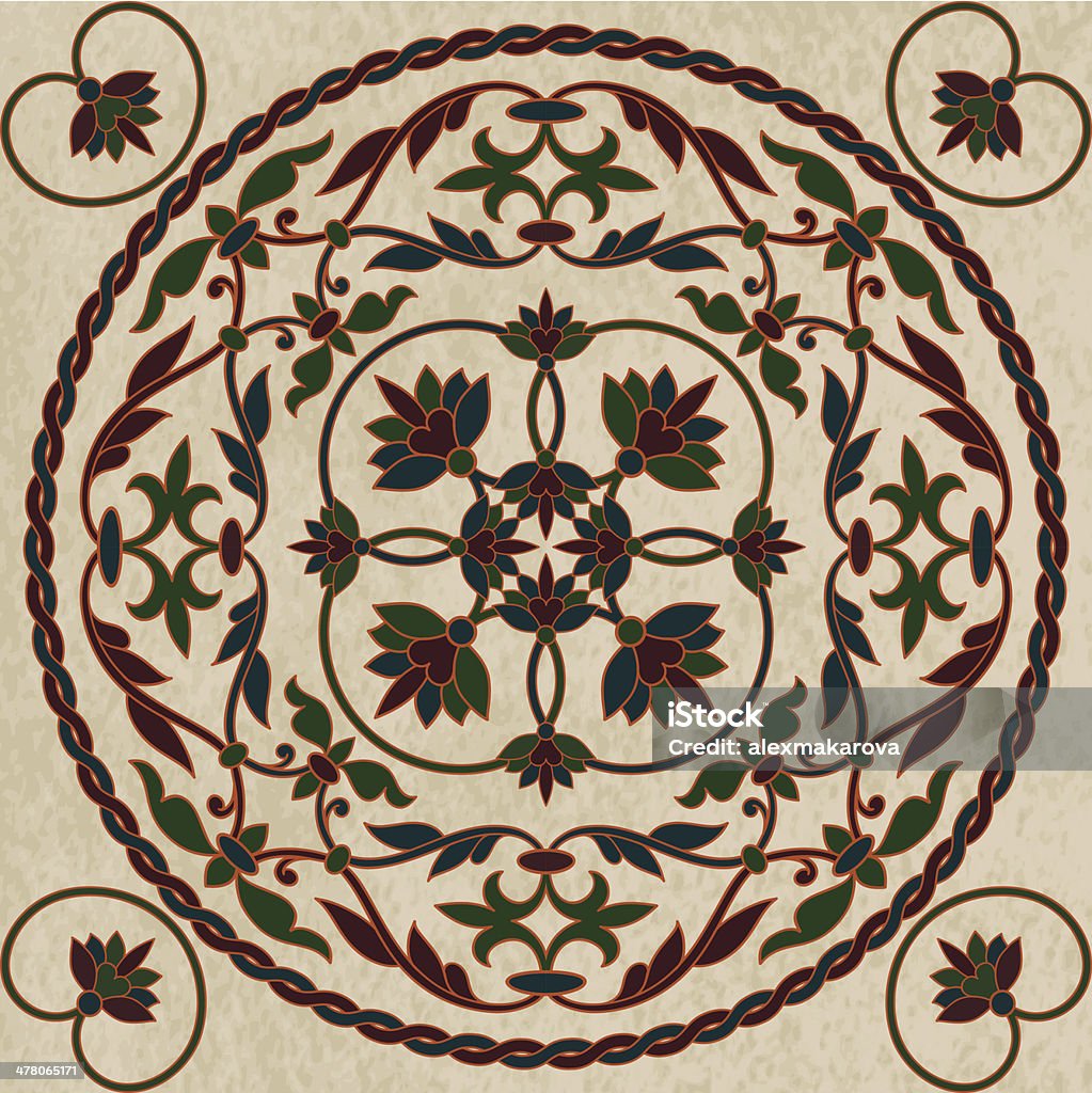 Vector seamless  vintage floral pattern Vector  vintage floral patter on rough paper texture, can be used as seamless pattern, seamless brushes included,  seamless pattern in swatch menu Abstract stock vector