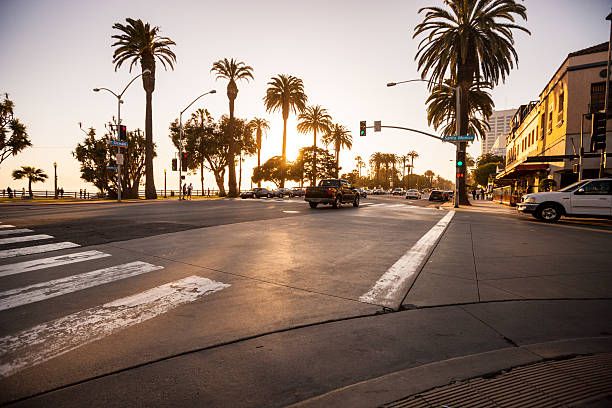 Santa Monica at Sunset Santa Monica at Sunset santa monica stock pictures, royalty-free photos & images