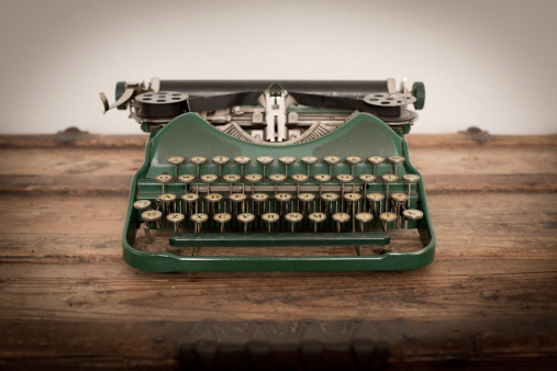 Color Image of Green, Vintage Manual Typewriter