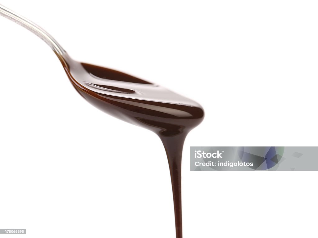 초콜릿 아쌈 유출 숟가락 - 로열티 프리 갈색 스톡 사진