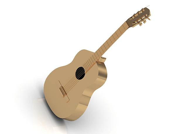 istock Acoustic guitar made of gold 478067584