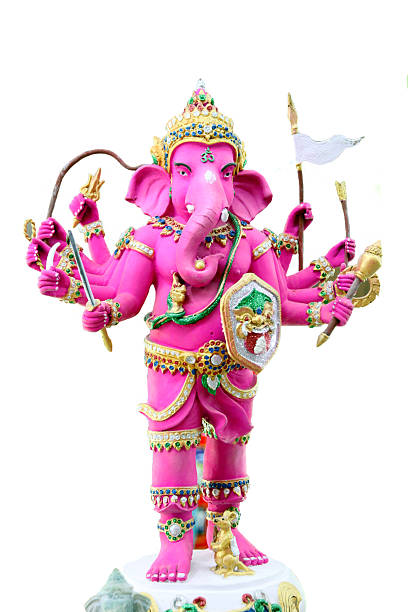 istock Pink Ganesh in the temple. 478071189