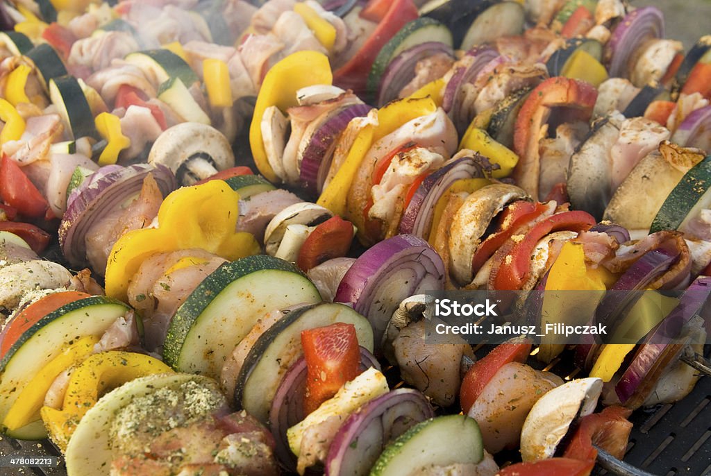 Carne no grill, churrasco - Foto de stock de Amarelo royalty-free
