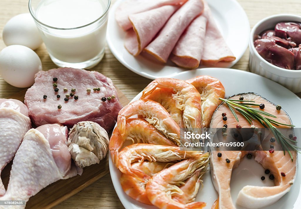 Ingredients for protein diet Crustacean Stock Photo