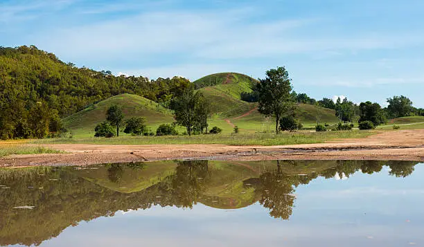 grass hill famous public place in Ranong, Thailand