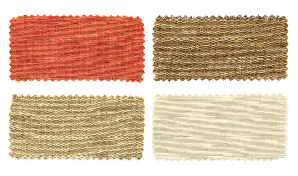 set of color fabric sample set of color fabric sample on white background linen fabric swatch stock pictures, royalty-free photos & images