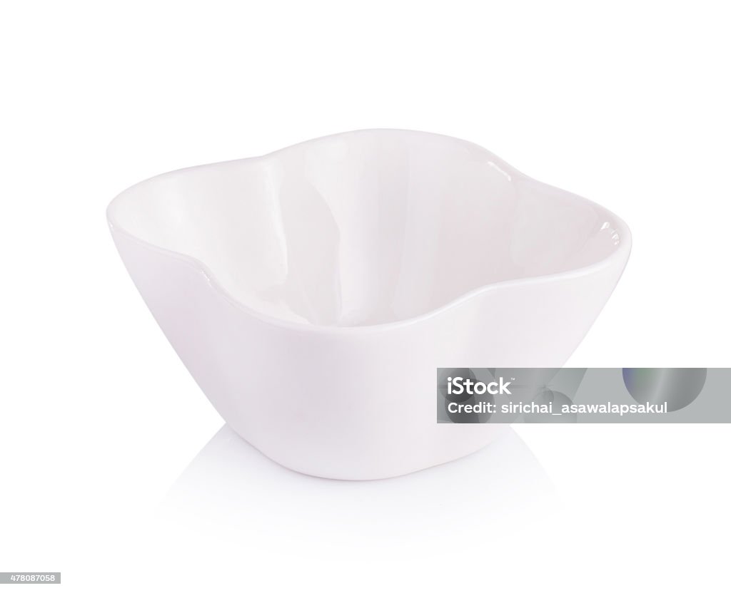 White ceramic bowl on white background 2015 Stock Photo