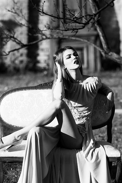 istock Pretty girl on sofa outdoor 478087582