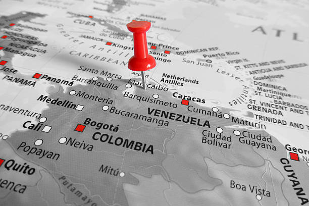 istock Red marker over Venezuela 478087636