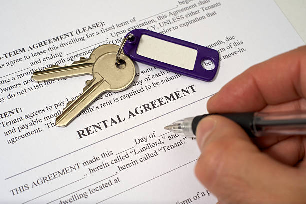 Rental agreement stock photo