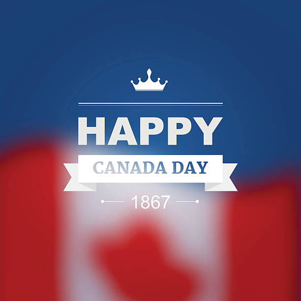 wektor karty na dzień kanady - flag canadian flag patriotism national flag stock illustrations