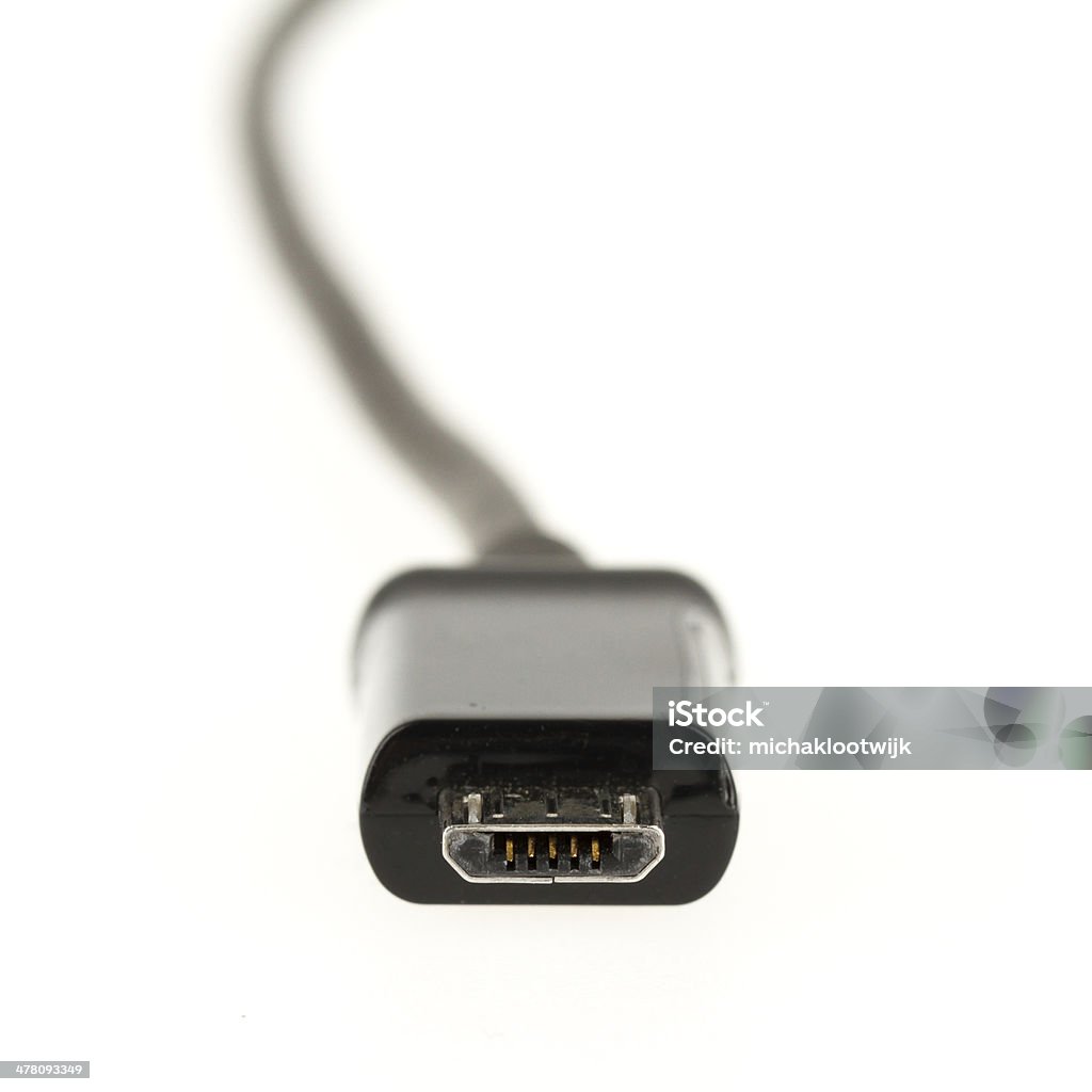Mini-USB-Kabel, isoliert auf weiss - Lizenzfrei Ausrüstung und Geräte Stock-Foto