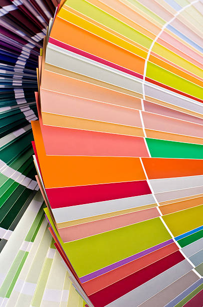 campioni di vernice. - home decorator make over series color swatch house painter foto e immagini stock