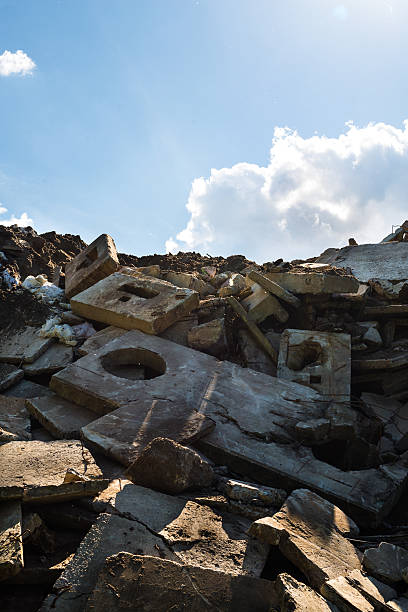 istock Heap of the damaged concrete blocks 478096070