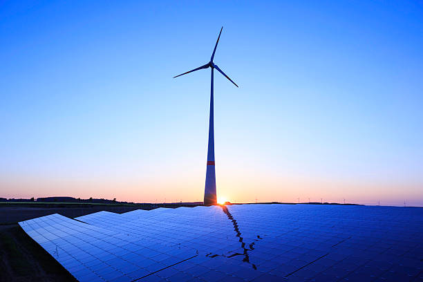 istock renewable energy: wind turbines and modern solar panels 478097244