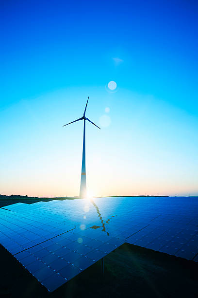 istock renewable energy: wind turbines and modern solar panels 478097250