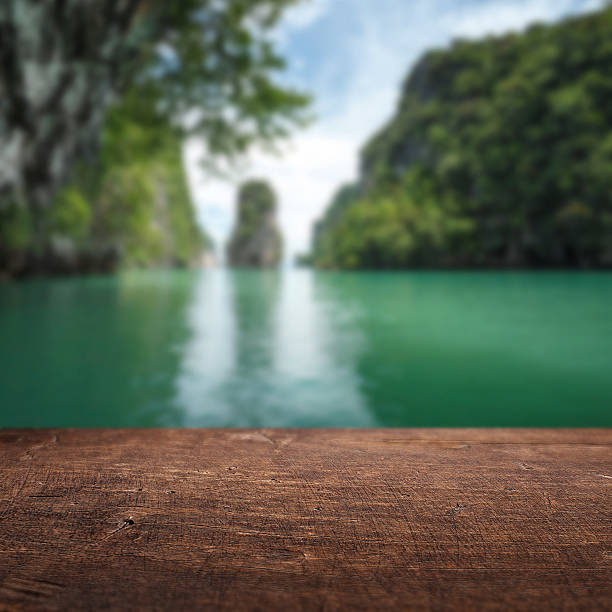 istock Old wood border and defocused summer landscape on background 478097284