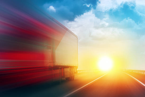 istock Speeding Transportation Delivery Truck on Open Highway 478097336