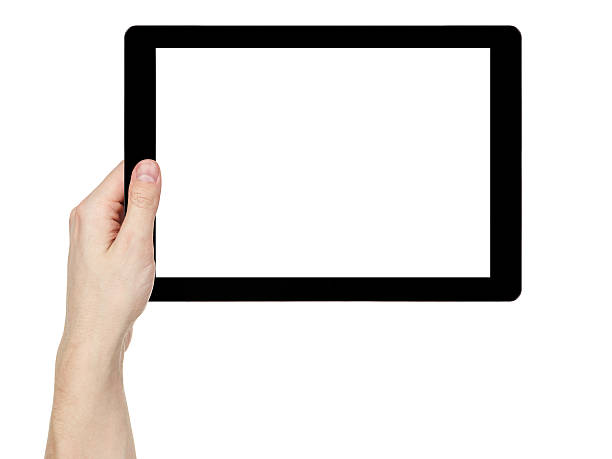istock adult man hand holding generic tablet pc with white screen 478098441