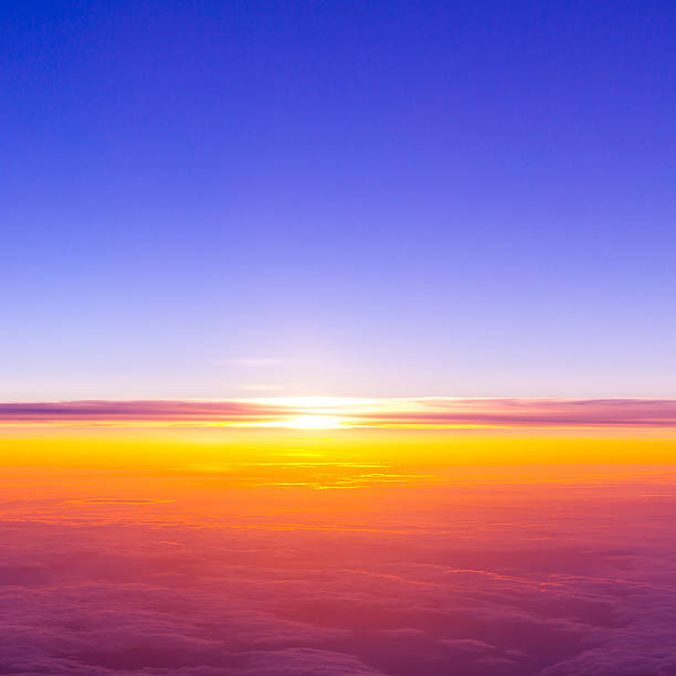 istock sunset with a height of 10 000 km. Dramatic sunset. 478098529