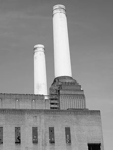 London Battersea powerstation, a landmark abandoned factory
