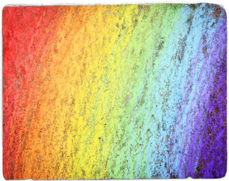 Rainbow Chalk Closeup