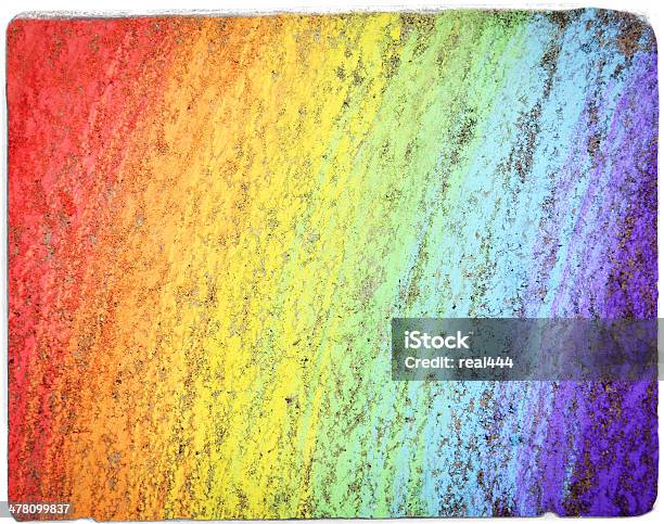 Rainbow Chalk Closeup Stock Photo - Download Image Now - Chalk Drawing, Chalk - Art Equipment, Rainbow
