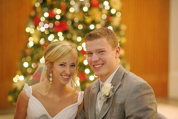 istock Bride and Groom During Christmas Wedding 478100075