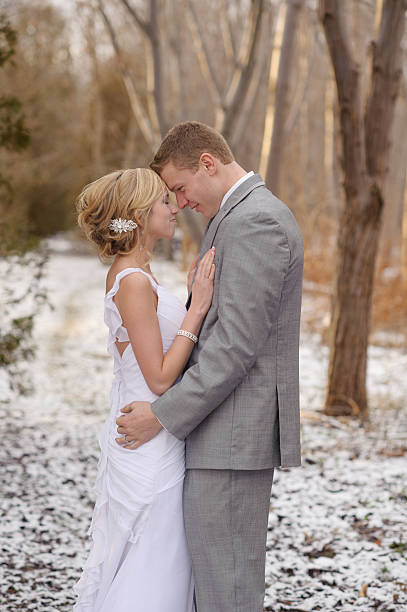 istock Bride and Groom Standing Outside on Wedding Day 478100179