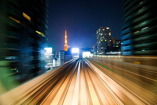 Blurred motion on the Subway in Tokyo. Blurred motion on the Subway in Tokyo. Shoot from Istocklypse Tokyo 2015. tokyo bullet train stock pictures, royalty-free photos & images