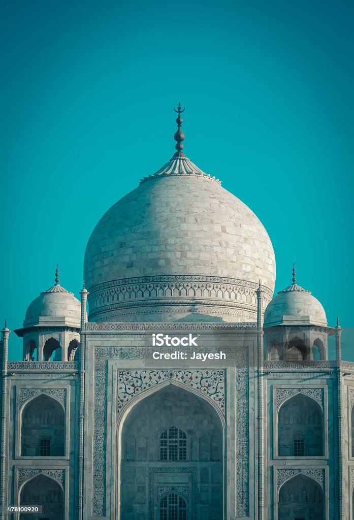 Taj Mahal A photograph of the Taj Mahal taken in Agra, India. 2015 Stock Photo