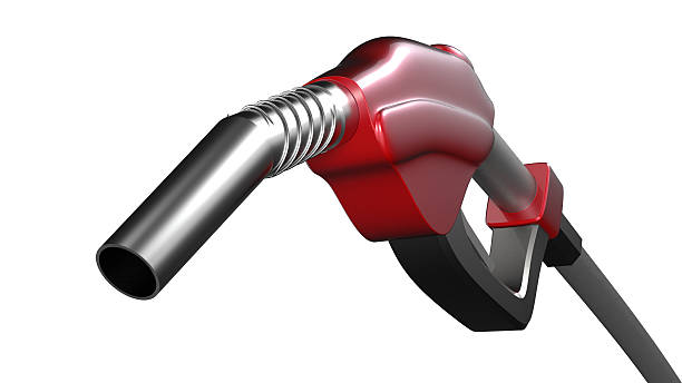 istock Fuel nozzle with hose isolated on white background 478101072