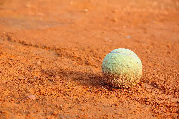 Tennis ball at tennis court