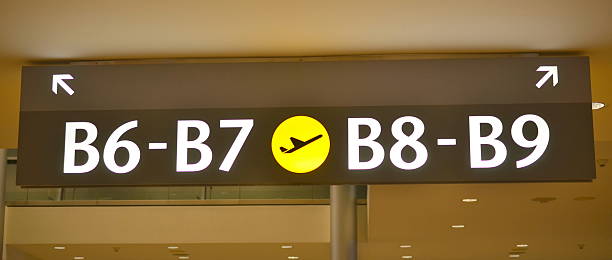istock Airport gate sign 478104261