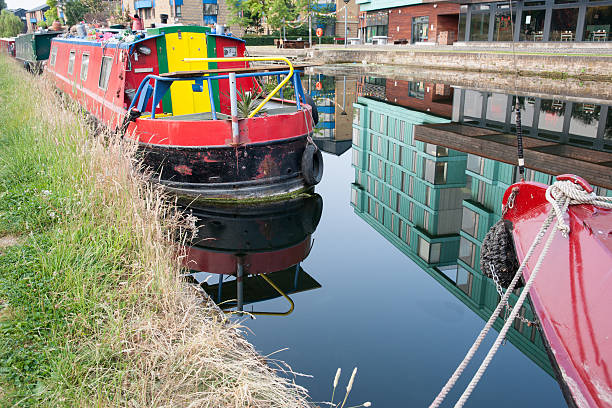 istock Colourful canal boats. 478105057
