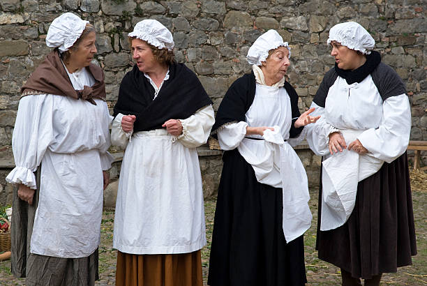 Taggia, Italy – March 2, 2014: Participants of medieval costume party. For over 30 years, in the historic city of Taggia, concludes the feast of St. Benedict with a great display of historical commemoration. Celebrations \
