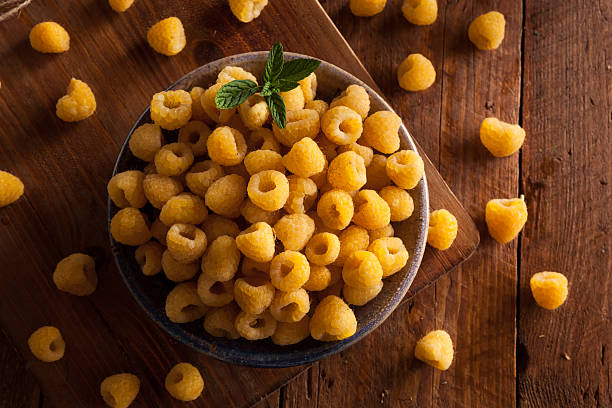 istock Raw Organic Yellow Raspberries 478106140