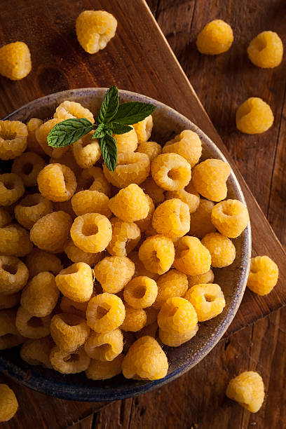 istock Raw Organic Yellow Raspberries 478106166