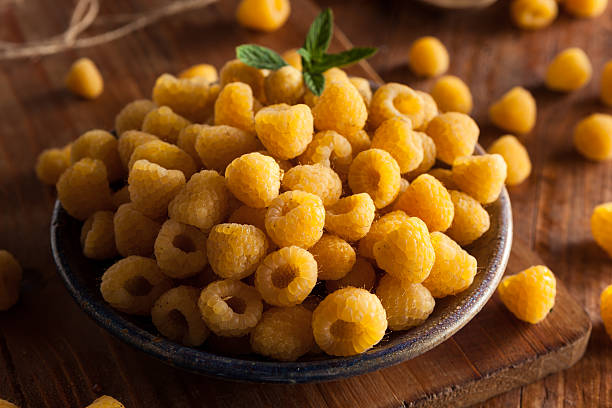 istock Raw Organic Yellow Raspberries 478106322