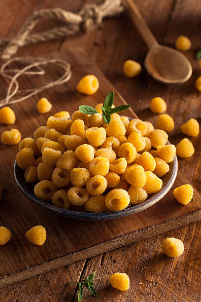 istock Raw Organic Yellow Raspberries 478106350