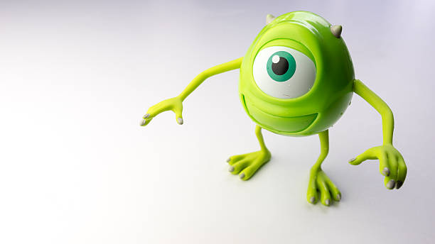 mike wazowski figura carattere di mostri film - green monster foto e immagini stock