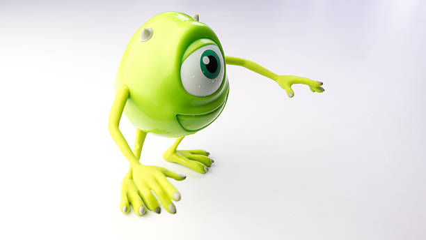 mike wazowski abbildung zeichen von monster-film - protagonist stock-fotos und bilder